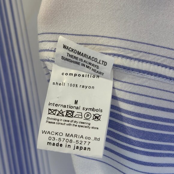 Waco Maria Stripe Open Collar Shirt - Picture 6 of 8